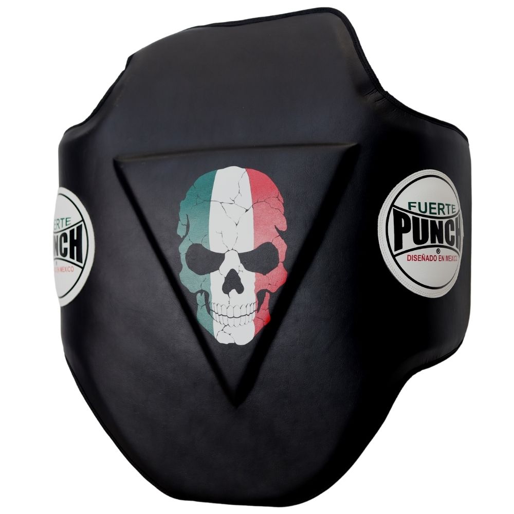 Punch Chest Guard - Mexican- Boxer - Matt Black - belly pads product photo