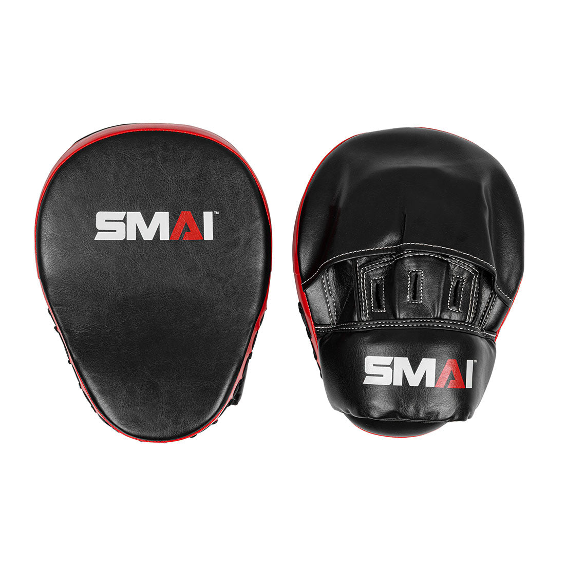 SMAI Focus Mitts - Black and Red Synthetic Leather - shields and pads product photo