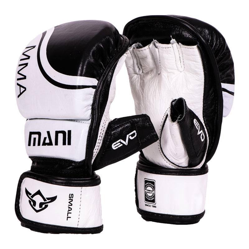 Mani MMA Leather Grappling Sparring Gloves - full leather MMA grappling gloves for training | MMABOXING