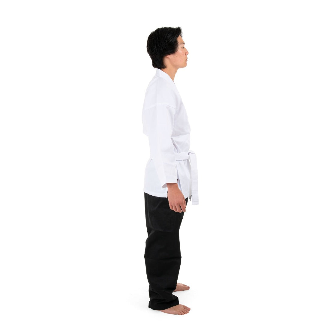 SMAI 8oz Student Karate Gi - Salt and Pepper - detail view 3
