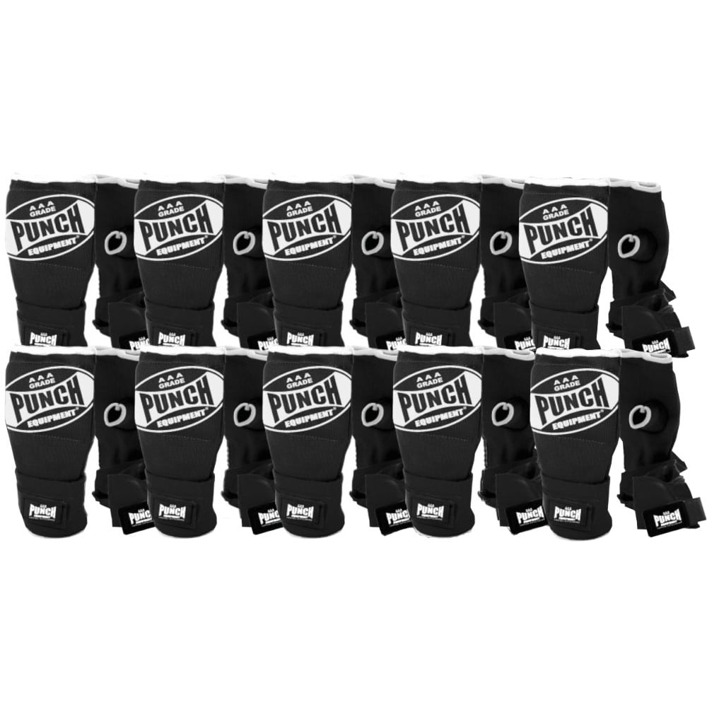 Punch Quick Wraps - Bulk Pack 10 Pairs - Black - Large
