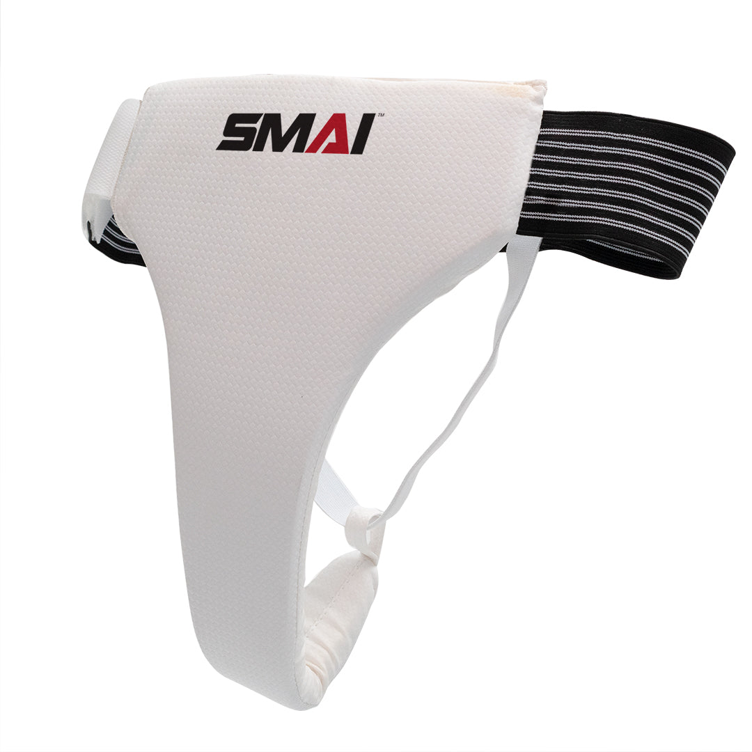 SMAI WKF Approved Female Elastic Groin Guard - martial arts sparring gear product photo