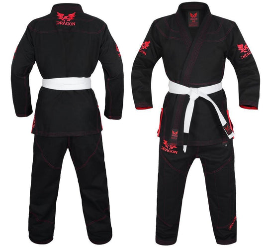 Morgan Dragon V2 450gsm BJJ Gi - Ibjjf Approved (black)