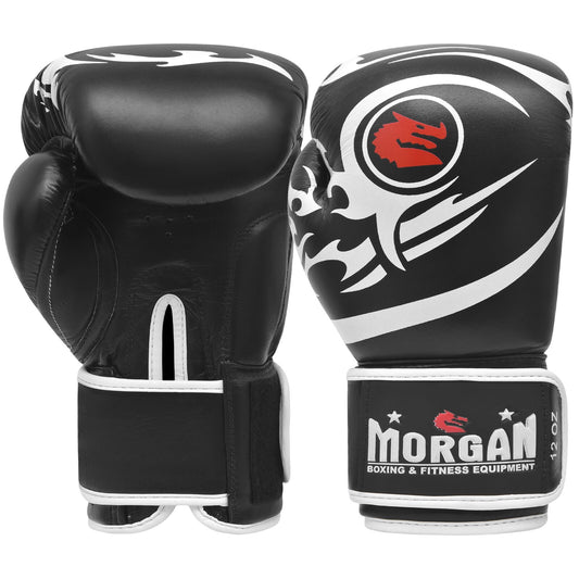 Morgan Elite Boxing & Muay Thai Leather Gloves in Black, Fluro Pink and White available in 8oz, 12oz and 16oz at MMABOXING