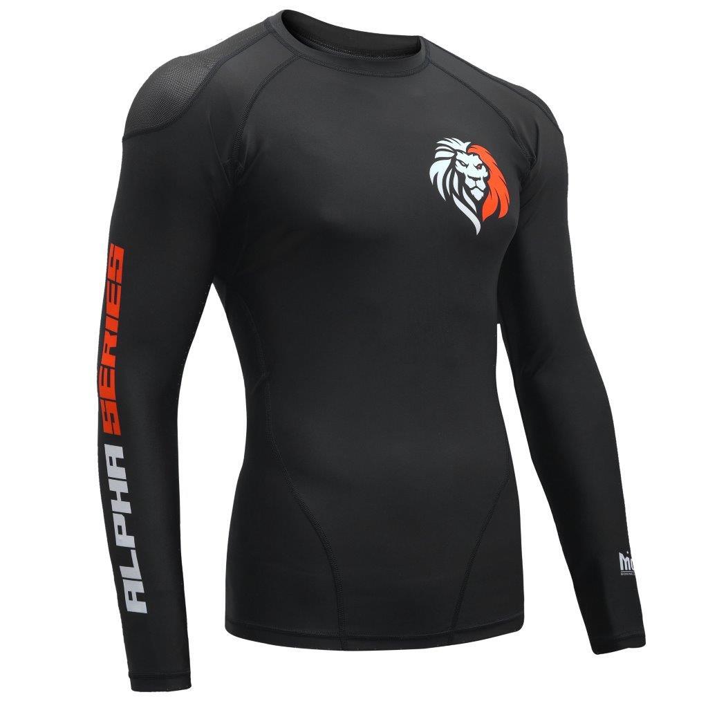 Morgan Alpha Series Rash Guard in modern compression design for MMA BJJ and grappling training