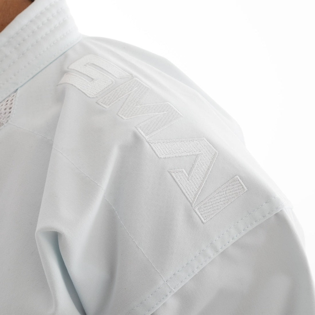 SMAI WKF 14oz Premium Kata Gi - Kaminari X Karate Uniform in White - view 6