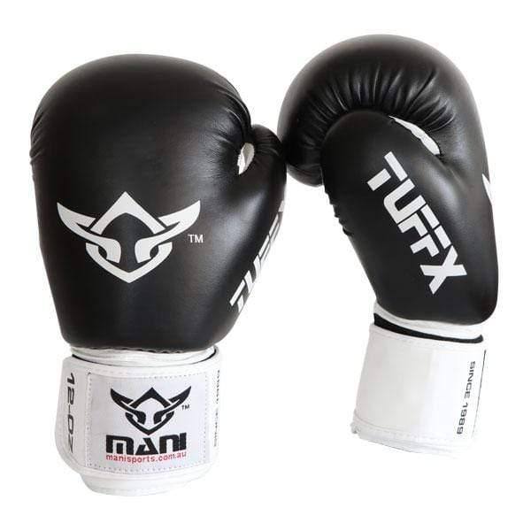 Mani Tuffx Boxing Gloves Silver/Blue 12oz
