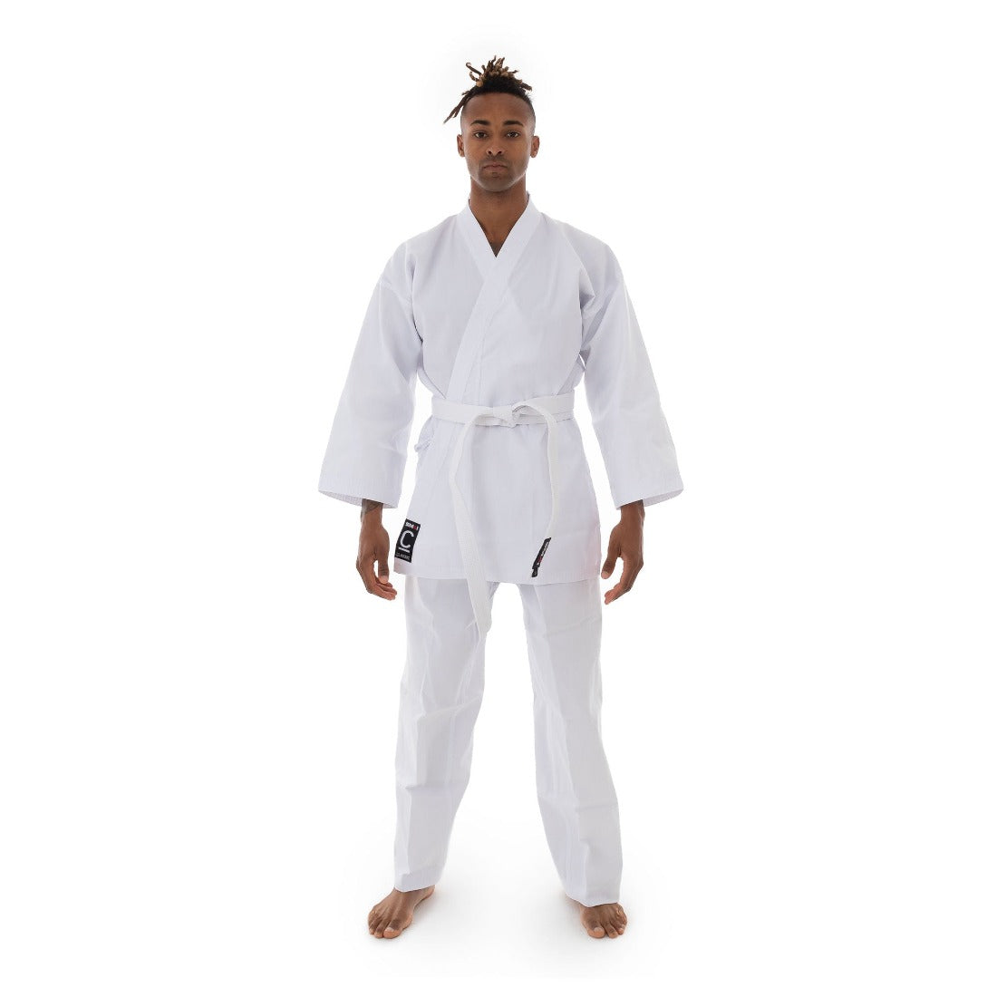 SMAI Classic 8oz White Student Karate Gi - Karate Uniform - detail view 5