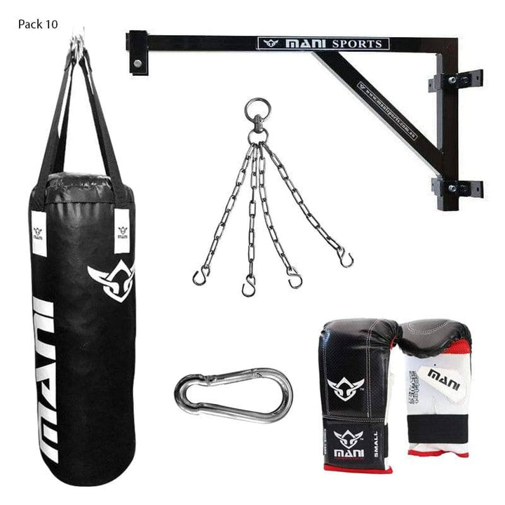 Mani punching bag set with wall bracket, chain and hook