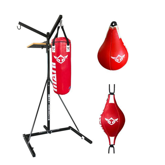 Mani 3-in-1 Punching Bag Speed Ball and Floor-to-Ceiling Ball Stand - adjustable steel training stand | MMABOXING