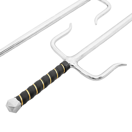SMAI Steel Chrome Rounded Sai - Martial Arts Weapon - detail view 2