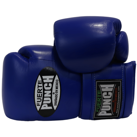 Punch Boxing Gloves - Mexican Fuerte Elite in Blue - view 4