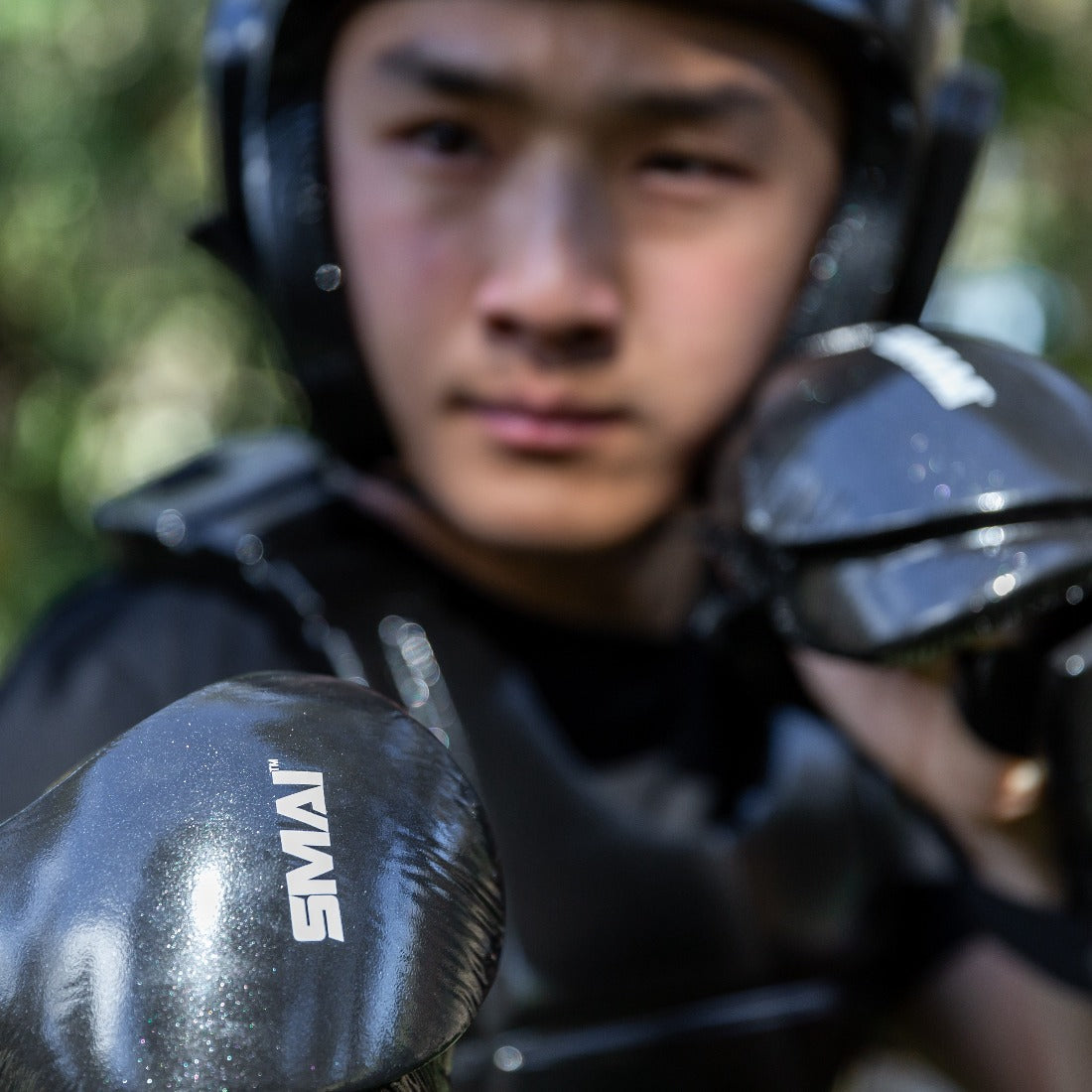 SMAI Dipped Full Wrist Martial Arts Gloves - detail view 2