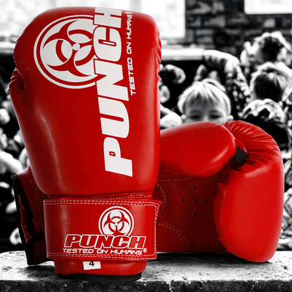Punch Boxing Gloves - Urban - Mini Junior - 4oz in Red - kids/youth gloves product photo