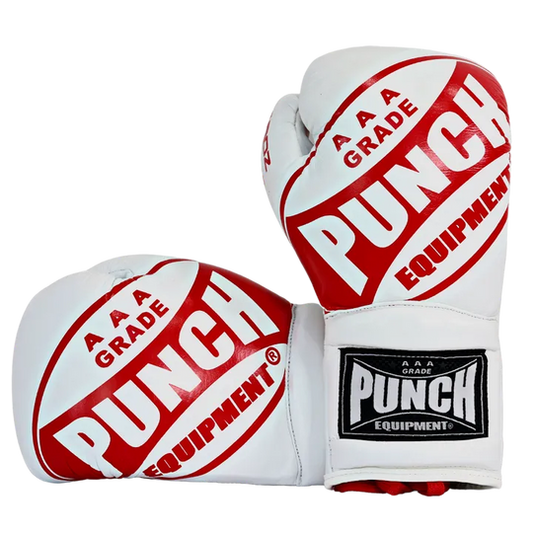Punch Boxing Gloves - Trophy Getters - Lace up in Red - view 4
