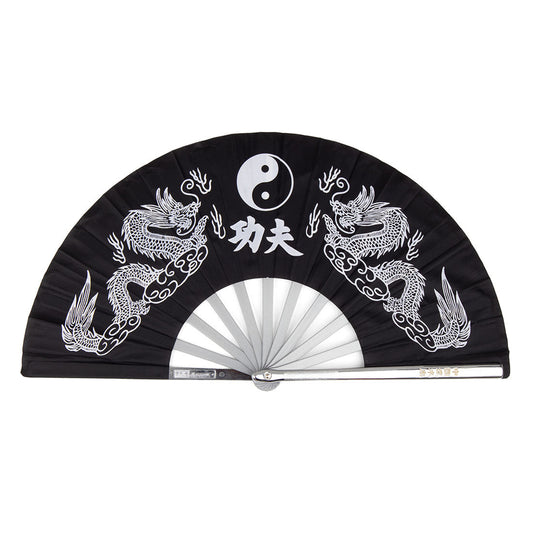 SMAI Hybrid Tai Chi Fan - Martial Arts Fan in Black - martial arts weapons product photo