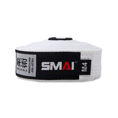 SMAI IBJJF Standard Brazilian Jiu-Jitsu Belt - BJJ Belt in White - view 16