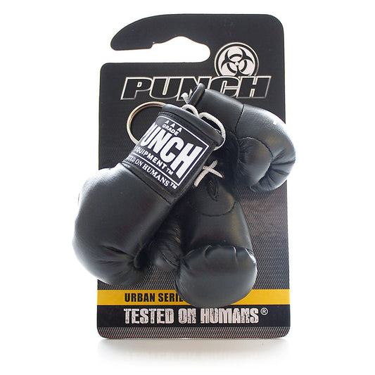 Punch Boxing Gloves - Mini + Key Ring Pack - Black - mini gloves product photo