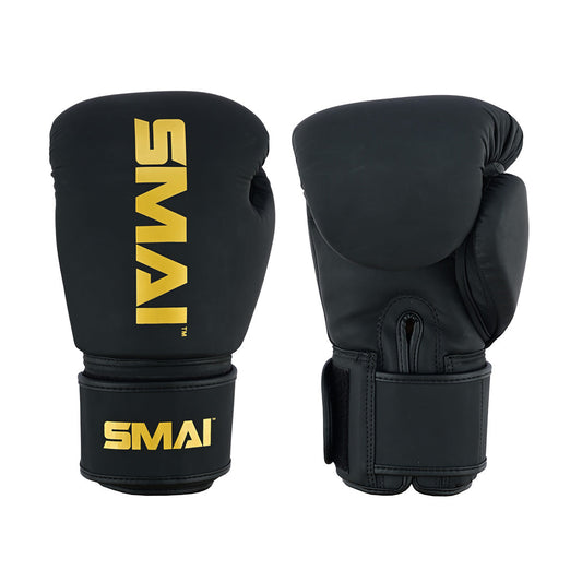 SMAI Gold Series Boxing Gloves in Black and Gold - boxing protective equipment product photo