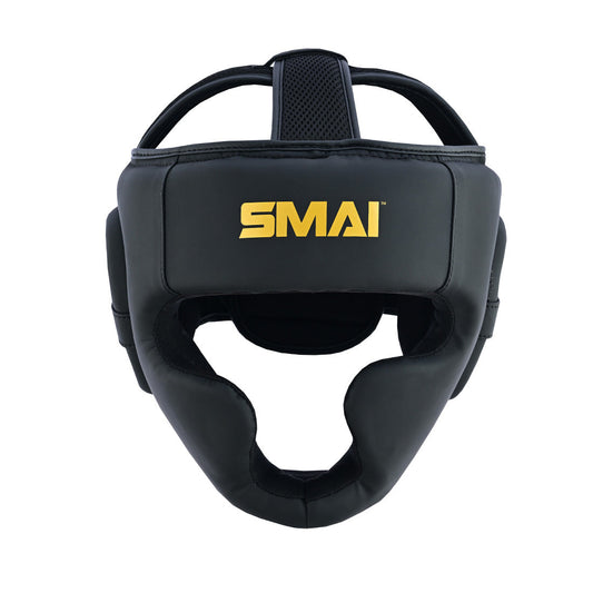SMAI Gold Series Boxing Headgear in Black and Gold - view 3