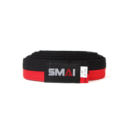 SMAI Poome Belt - Black and Red - martial arts belts product photo