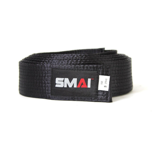 SMAI Deluxe Black Belt - Martial Arts Premium Belt - detail view 2