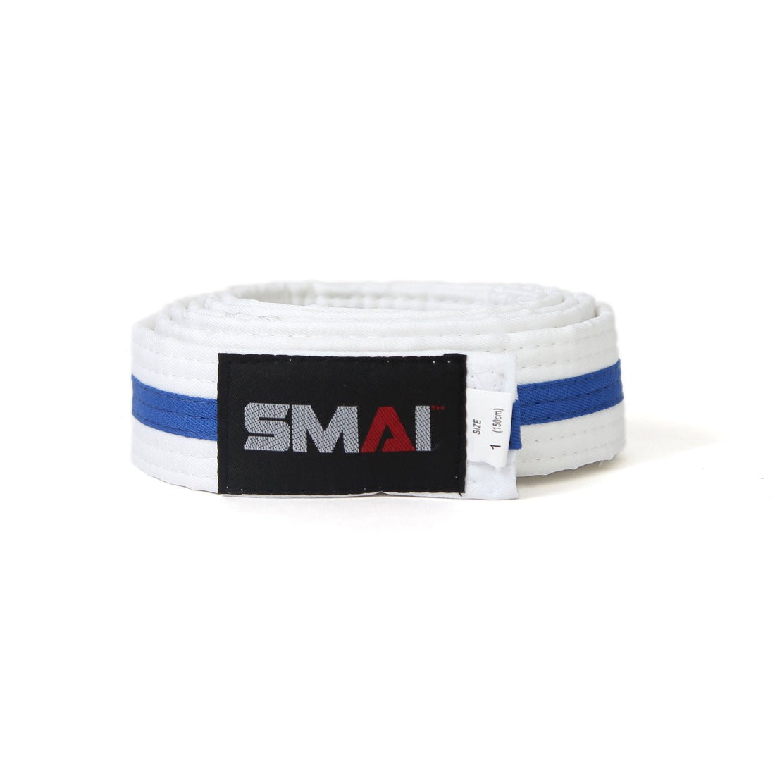 SMAI Martial Arts Belt - Coloured Stripe in Blue - view 4