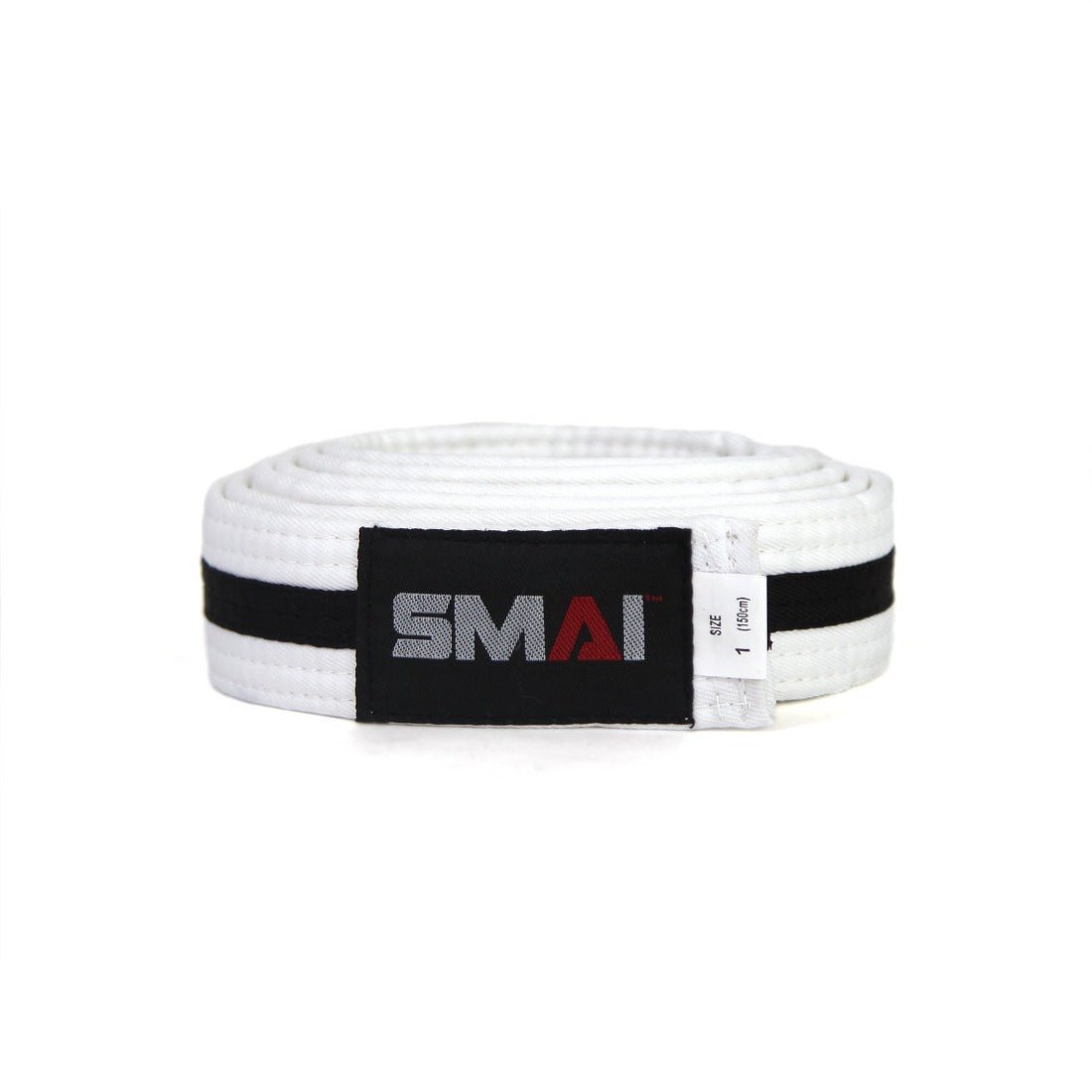 SMAI Martial Arts Belt - Coloured Stripe in Black - view 8