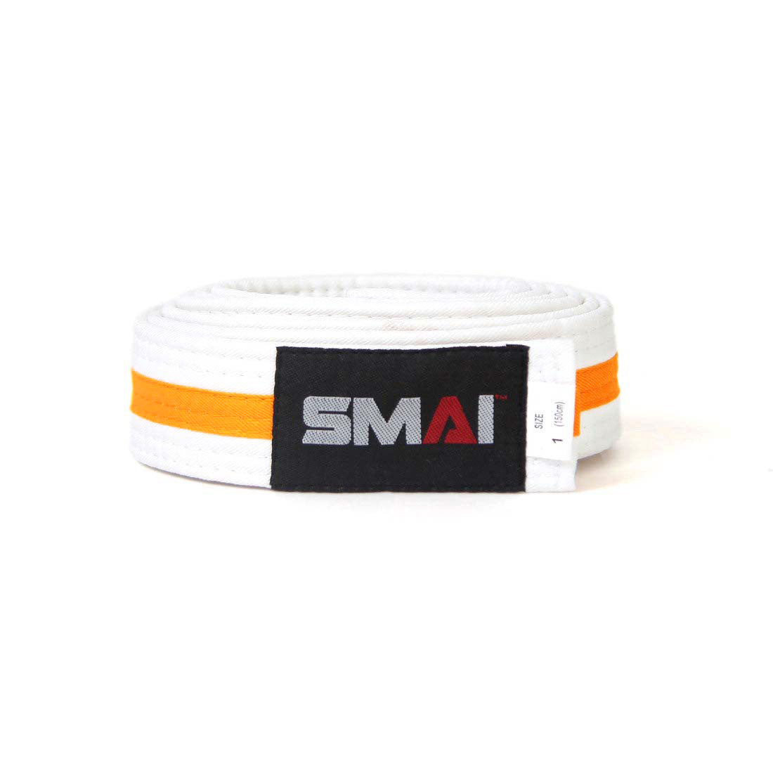 SMAI Martial Arts Belt - Coloured Stripe in Yellow - view 3