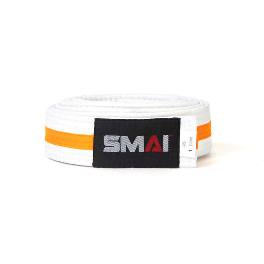 SMAI Martial Arts Belt - Coloured Stripe in Yellow - view 3