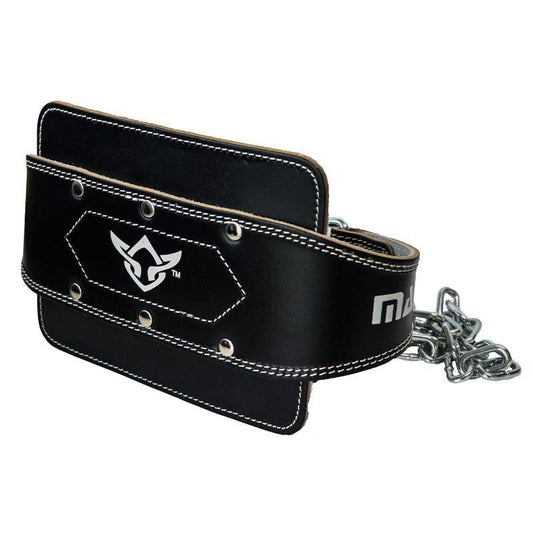 Mani Leather Dipping Belt With Chain - weightlifting dip belt for strength training | MMABOXING