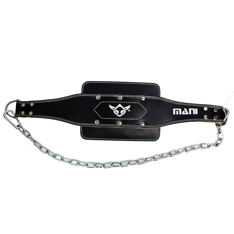 Mani Leather Dipping Belt With Chain - weightlifting dip belt for strength training | MMABOXING