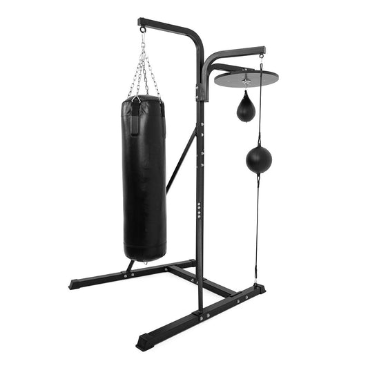 SMAI 3 in 1 Boxing Bag Stand Bundle - 4ft Punch Bag Speed Ball and Floor to Ceiling Ball - boxing training accessories