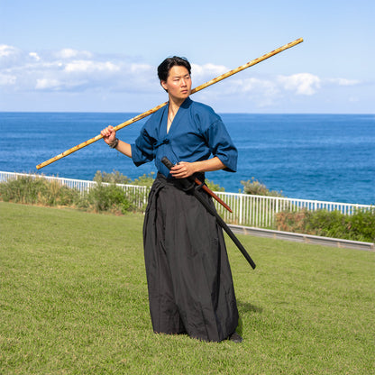 SMAI Burnt Rattan Bo Staff - 5ft 6ft - detail view 2