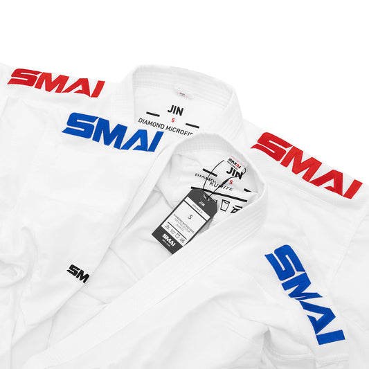 SMAI WKF 4oz Premium Kumite Gi Pack - Jin Karate Uniform - detail view 2