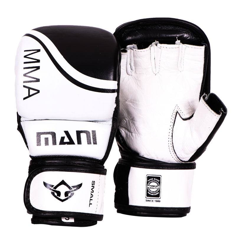 Mani MMA Leather Grappling Sparring Gloves - full leather MMA grappling gloves for training | MMABOXING