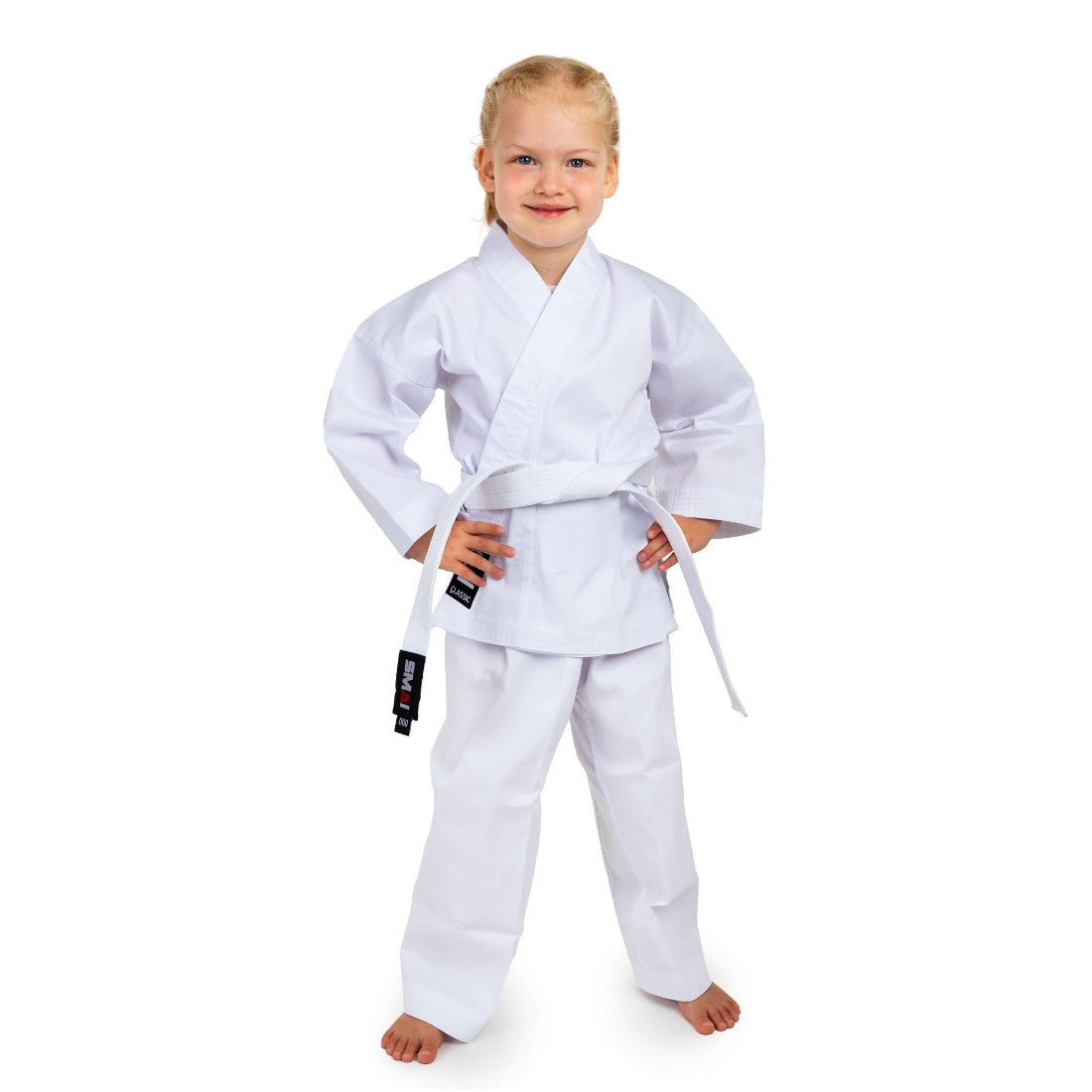 SMAI Classic 8oz White Student Karate Gi - Karate Uniform - detail view 3