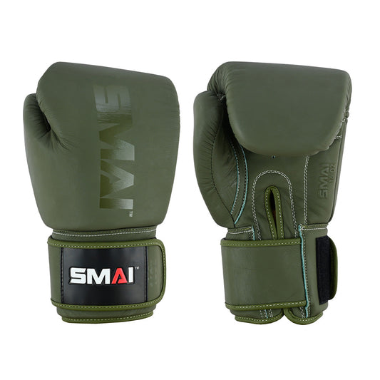 SMAI Elite85 Boxing Gloves in Olive Green - boxing protective equipment product photo