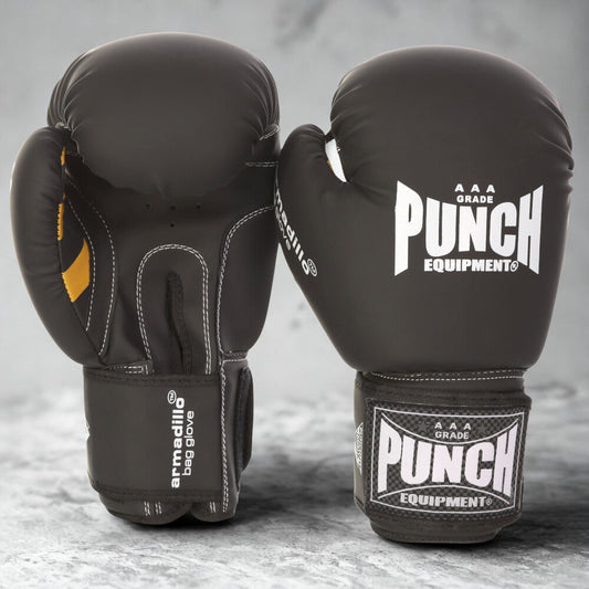 Punch Bag Gloves - Armadillo Safety - Matt Black-12 Oz - product photo