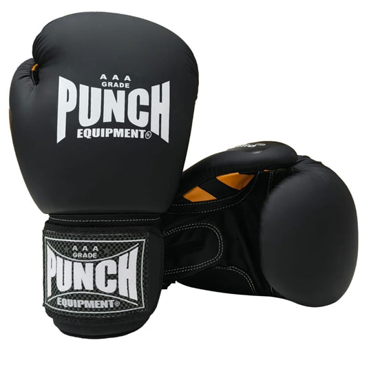 Punch Boxing Gloves - Armadillo Sparring - Matt Black - 16 Oz - product photo