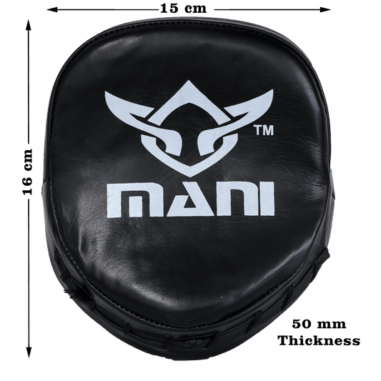 Mani Pre-Curved Leather Boxing Focus Pads - focus mitts for boxing training | MMABOXING