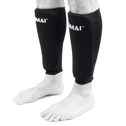 SMAI Elastic Shin Guard - Martial Arts Protection in Black - view 4