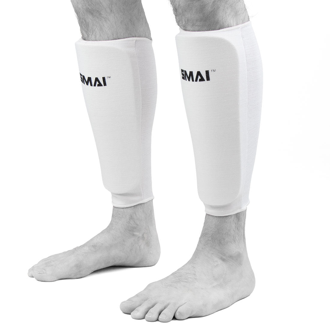 SMAI Elastic Shin Guard - Martial Arts Protection in White - view 3