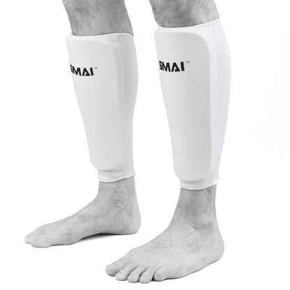 SMAI Elastic Shin Guard - Martial Arts Protection in White - view 3