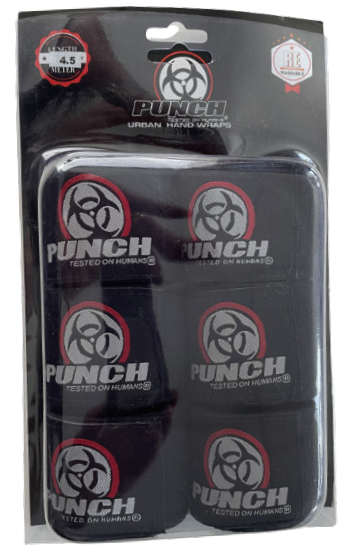 Punch Hand Wraps - Urban 4.5m - 3 Set - Black - product photo