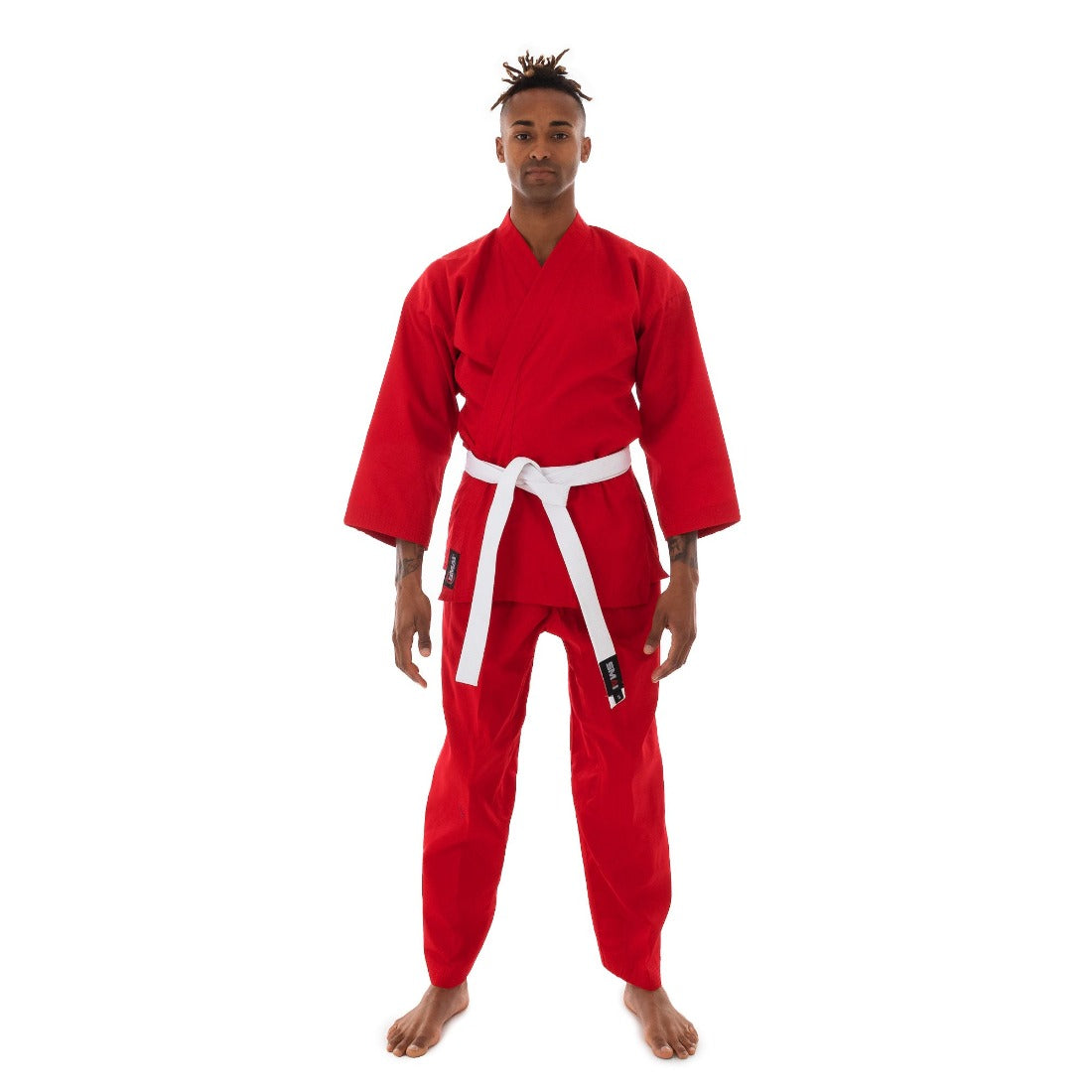 SMAI 8oz Student Karate Gi - Karate Uniform in Red - view 19