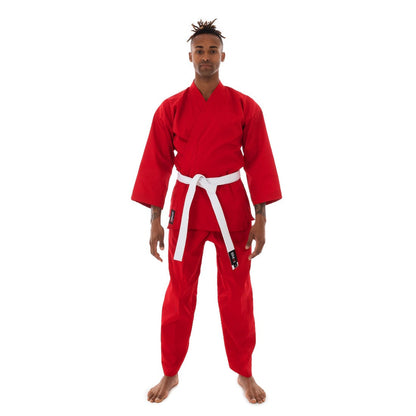 SMAI 8oz Student Karate Gi - Karate Uniform in Red - view 19