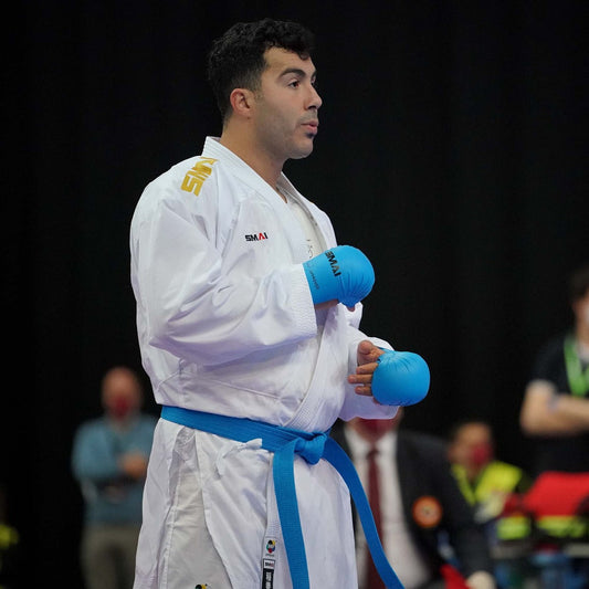 SMAI WKF 6oz Premium Kumite Gi - Inazuma Karate Uniform - detail view 3