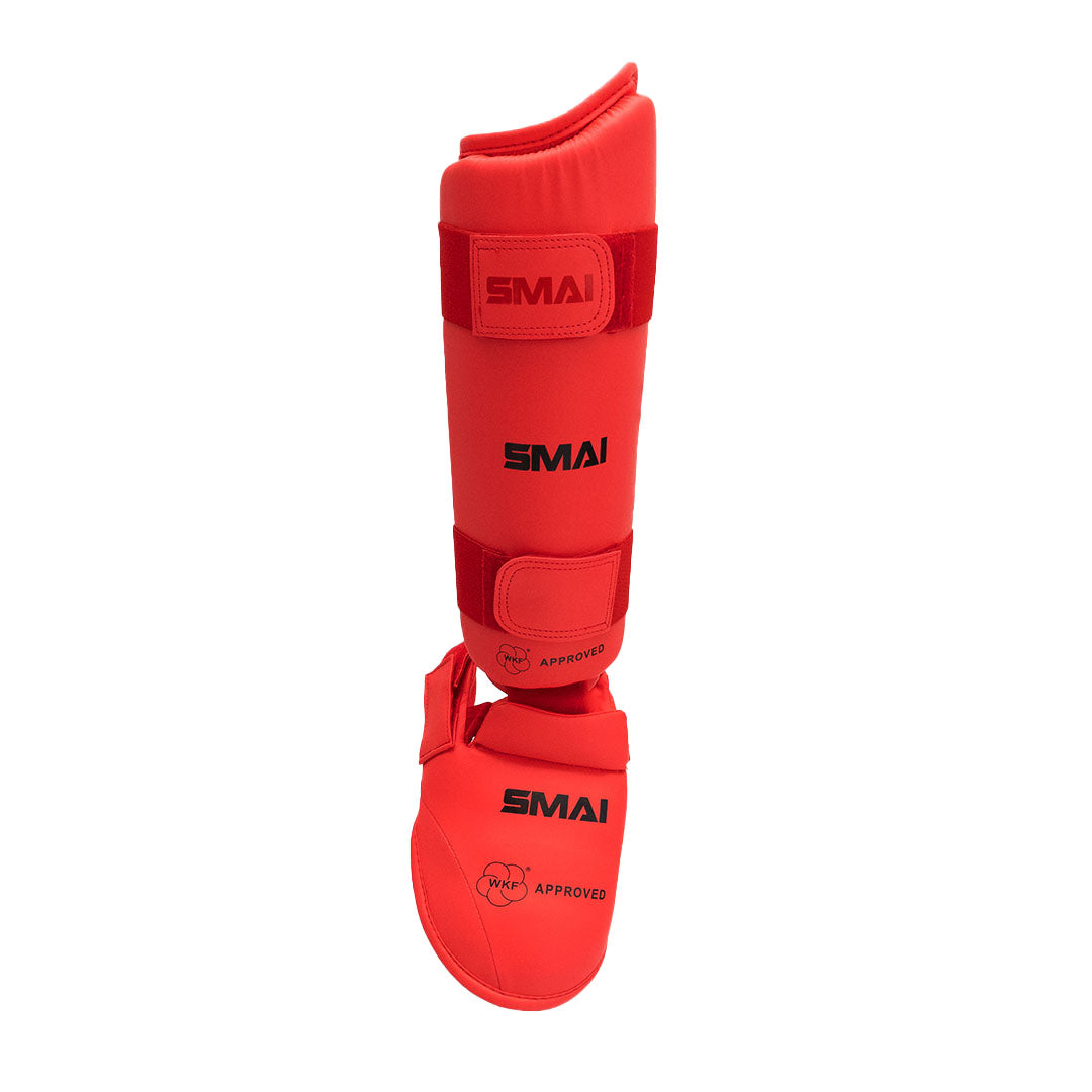 SMAI WKF Approved Karate Shin Instep Guard - detail view 4