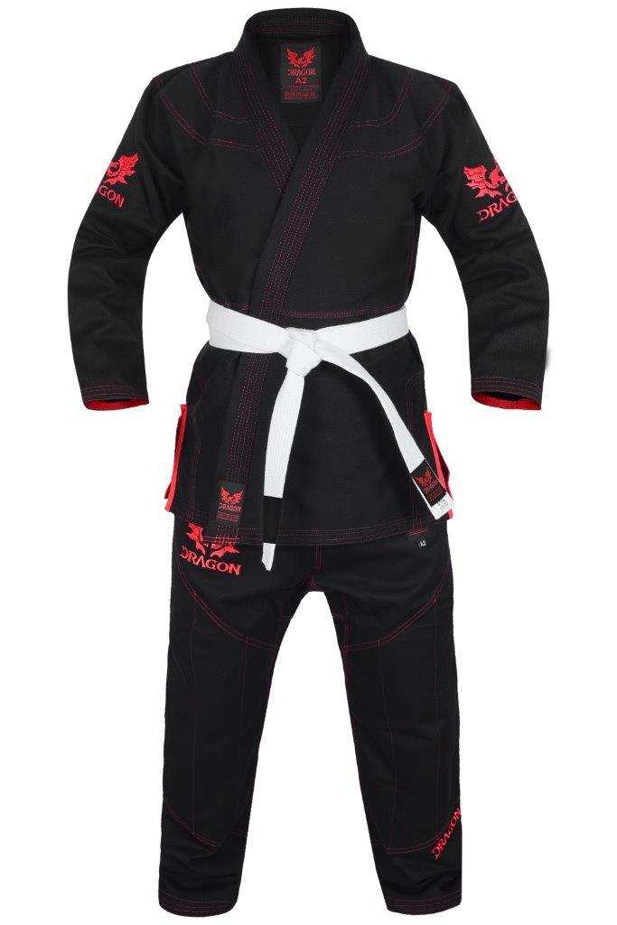 Morgan Dragon V2 450gsm BJJ Gi - Ibjjf Approved (black)